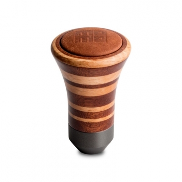 Momo Trofeo Shift Knob - Mahogany / Beechwood, Leather Insert