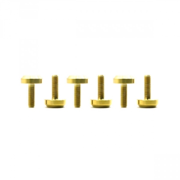 Dress Up Bolts Titanium Hardware Steering Wheel Kit - Motor Head Design (Gold)