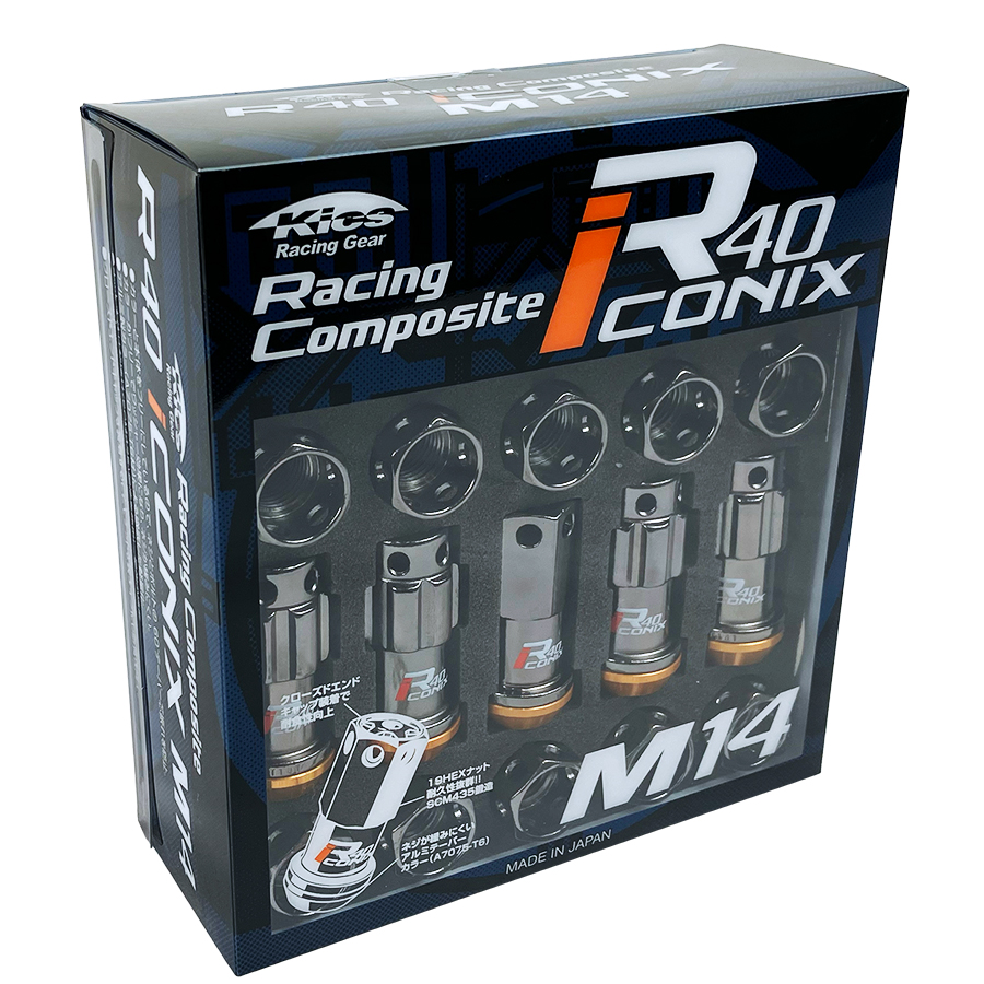 klondike KONNY, LUCE, ERDE, SOIL 4体セット Project Kics R40 Iconix Lug Nuts & Locks - M12x1.25 / Black