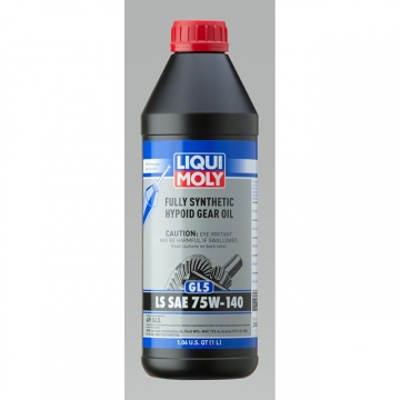 Liqui Moly Fully Synthetic Hypoid Gear Oil (GL5) LS SAE 75w140 - Case of 6 x 1L (1.05qt.) - 6L Total