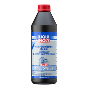 Liqui Moly High Performance Gear Oil (GL3+) SAE 75w80 - Case of 6 x 1L (1.05qt.) - 6L Total