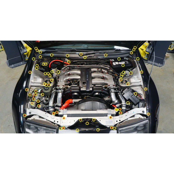 アクセサリー I2 Dress Up Bolts Stage 2 Titanium Hardware Engine Bay Kit
