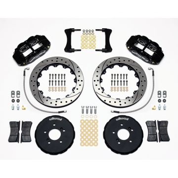 Wilwood Forged Narrow Superlite 6R Big Brake Front Brake Kit (Black / Drilled & Slotted) - Honda S2000 00-09