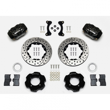 Wilwood Forged Dynalite Big Brake Front Brake Kit (Black / Drilled & Slotted) - Mazda Miata 91-05