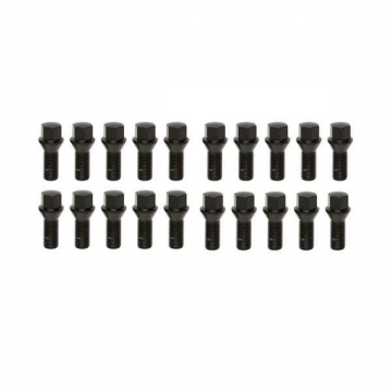 Mevius Lug Bolts (Set of 20) - 27mm Length / 14x1.50 Thread / 60 Degree Taper Cone Seat / Black