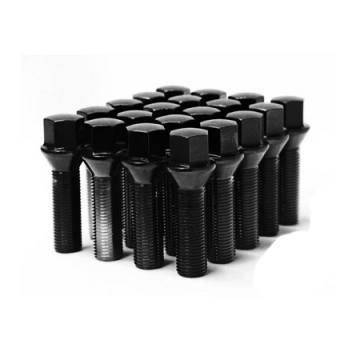 Mevius Lug Bolts (Set of 20) - 40mm Length / 14x1.50 Thread / 60 Degree Taper Cone Seat / Black