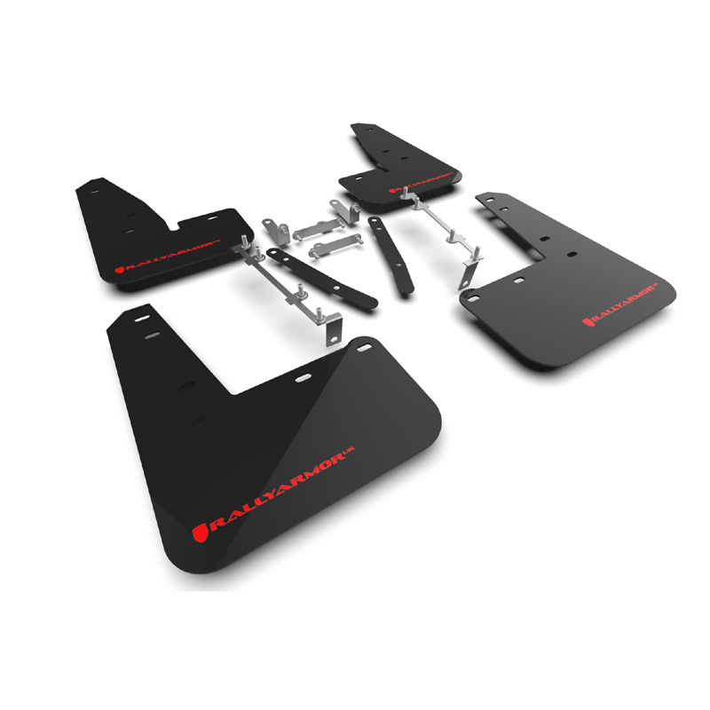 RallyArmor UR Black Mud Flap w/ Grey Logo | 2023+ Toyota Corolla (MF67-UR-BLK/GRY) main image 1