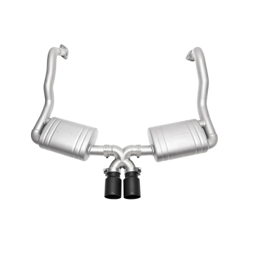 Soul Performance Non-Valved Exhaust System (Dual Wall / Black Chrome Tips) - Porsche 981 Cayman / Boxster 13-16