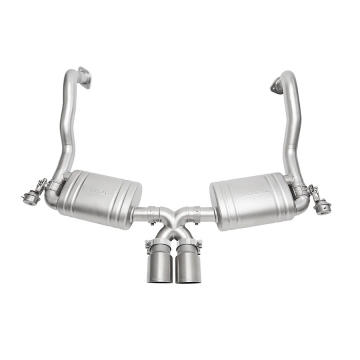 Soul Performance Valved Exhaust System (Straight Cut Single Wall Tips / Brushed Finish) - Porsche 981 Cayman / Boxster 13-16