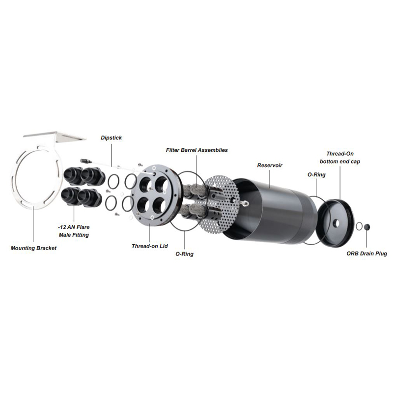 Catch Can Assembly Medium (1.5L) 4-Port 12766 Catch Can Assembly Medium (1.5L) 4-Port 12766