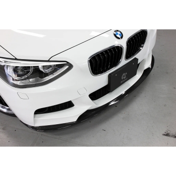 3D Design Carbon Front Lip Spoiler - BMW F20 1-Series 5 Door Hatchback (Pre-LCI M-Sport) 12-15