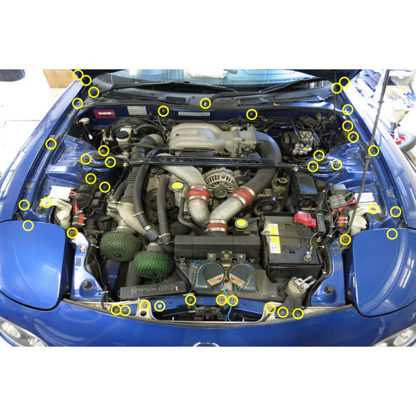Evasive Motorsports: Dress Up Bolts Titanium Engine Bay Kit 