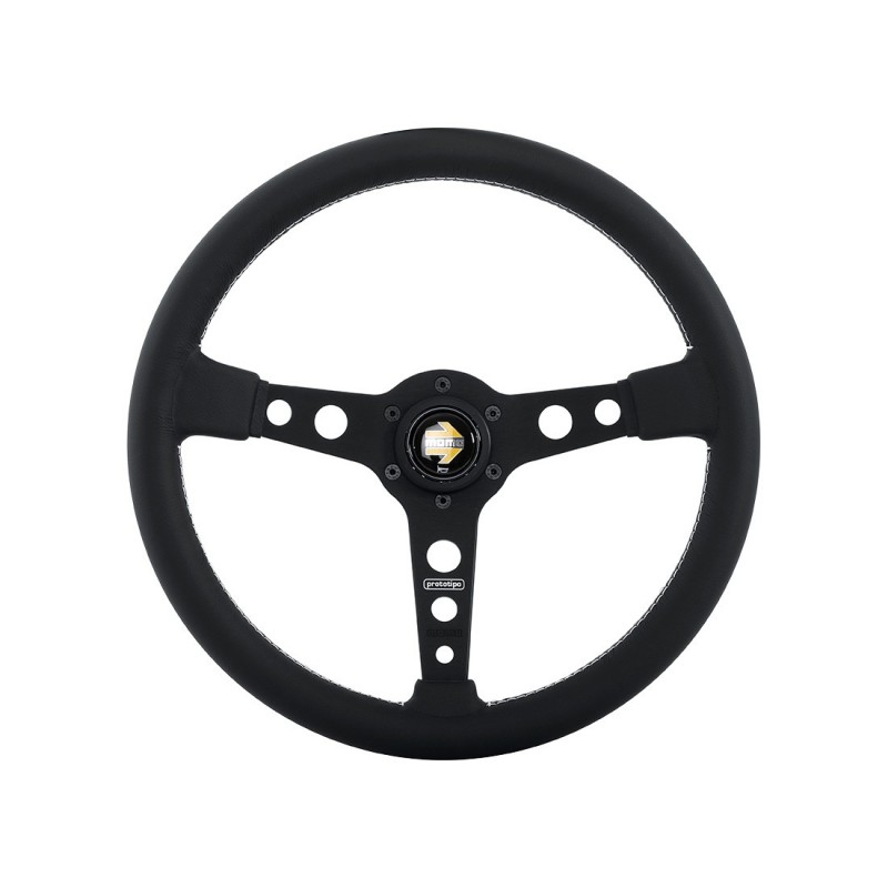 パーツ MOMO PROTOTIPO 350mm Momo 350mm Prototipo Steering Wheel - Black Edition - JHPUSA