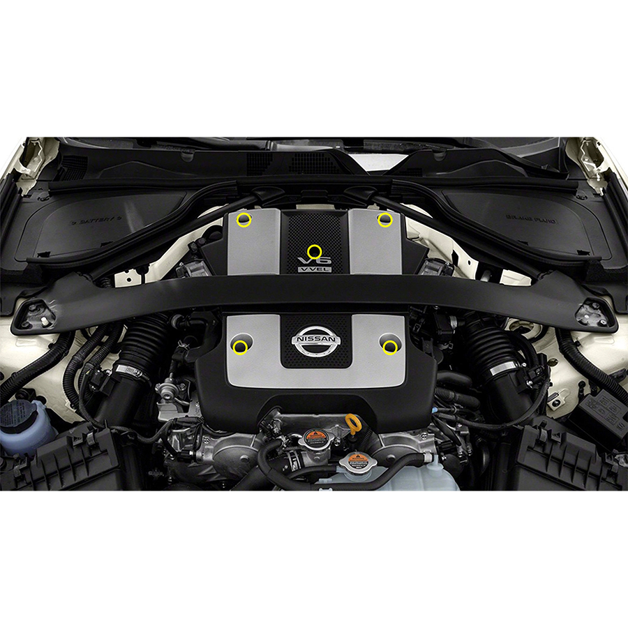 Evasive Motorsports: Dress Up Bolts Titanium Engine Cover Kit - Nissan /  Infiniti VQ37VHR (Blue)