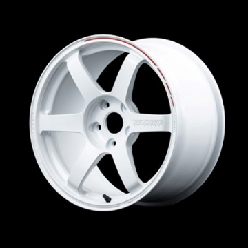 Volk Racing TE37 Saga S-Plus Time Attack Wheel - 17x7.0 / Offset +46 / 4x100 (Dash White / REDOT)