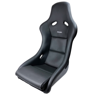 Recaro Pole Position - Leather Black Bolster / Leather Black Insert / Silver Logo