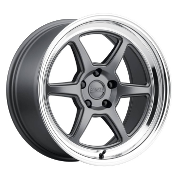 Kansei Roku Wheel - 18x9.0 / Offset +12 / 5x108 / Bore 63.4mm (Matte Grey with Bright Machined Lip)