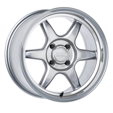 Kansei Tandem 15" Wheel - 15x7.0 / Offset +25 / 4x100 / Bore 73.1mm (Hyper Silver Machined Lip)