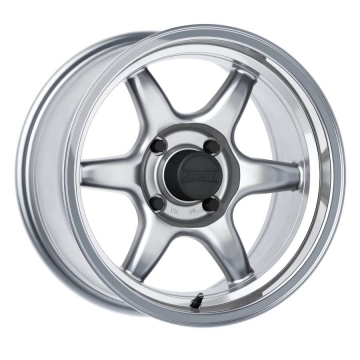 Kansei Tandem 15" Wheel - 15x7.0 / Offset 0 / 4x114.3 / Bore 73.1mm (Hyper Silver Machined Lip)