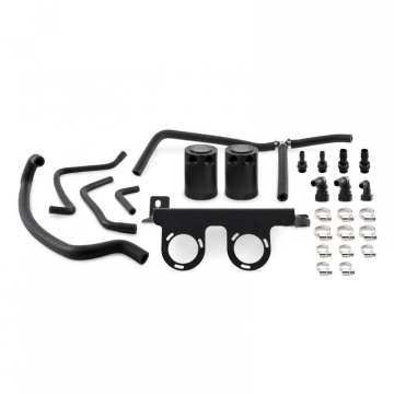 Mishimoto Baffled Oil Catch Can System (Black / PCV & CCV Side) - Chevrolet Camaro 2.0T 2016+