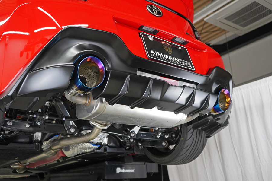 Evasive Motorsports: Aimgain Dedicated Muffler Cutter Blue Shot