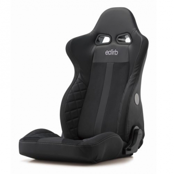 edirb 054V Seat (EUROSTER II Style) - Black / Protein Ultra Suede / Silver Stitch
