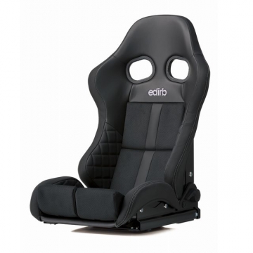 edirb 171 Seat (STRADIA III Style) - Black / Protein Ultra Suede / Silver Stitch