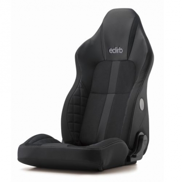 edirb 132V Seat (STREAMS Style) - Black / Protein Ultra Suede / Silver Stitch