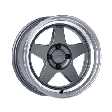 Kansei KNP Wheel - 15x7.0 / Offset +0 / 4x100 / Bore 73.1mm (Gloss Gunmetal Machined Lip)