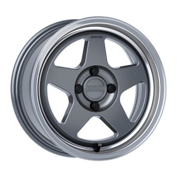 Kansei KNP Wheel - 15x7.0 / Offset +25 / 4x100 / Bore 73.1mm (Gloss Gunmetal Machined Lip)