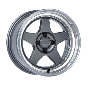 Kansei KNP Wheel - 15x8.0 / Offset +0 / 4x100 / Bore 73.1mm (Gloss Gunmetal Machined Lip)