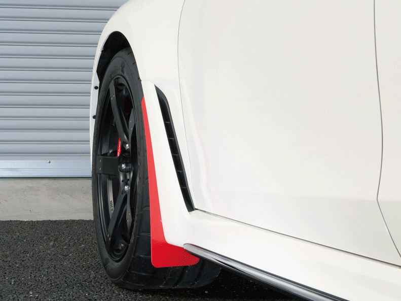 Evasive Motorsports: Cusco Front Mud Flap Set (Red) - Honda Civic