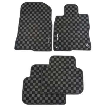 Evasive Motorsports Checkered Floor Mats (Dark Grey / Black) - Honda Civic Type R FL5 2023+ / Civic Hatch FL (LHD) 2022+