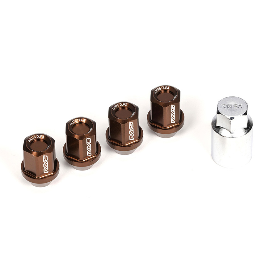 Rays Dura-Nut L32 Straight Type 12x1.25 Lug Nut Set 16 Lug 4 Lock Set - Gunmetal main image 1