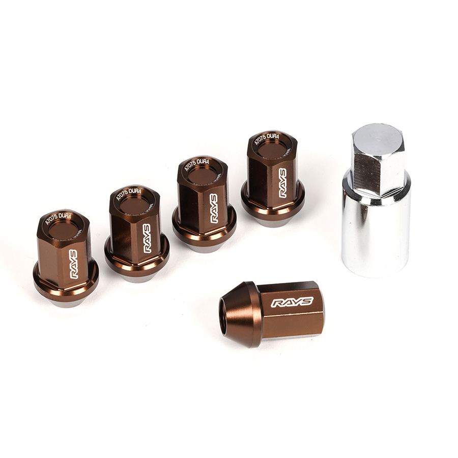 Rays Dura-Nut L32 Straight Type 12x1.25 Lug Nut Set 16 Lug 4 Lock Set - Red main image 1