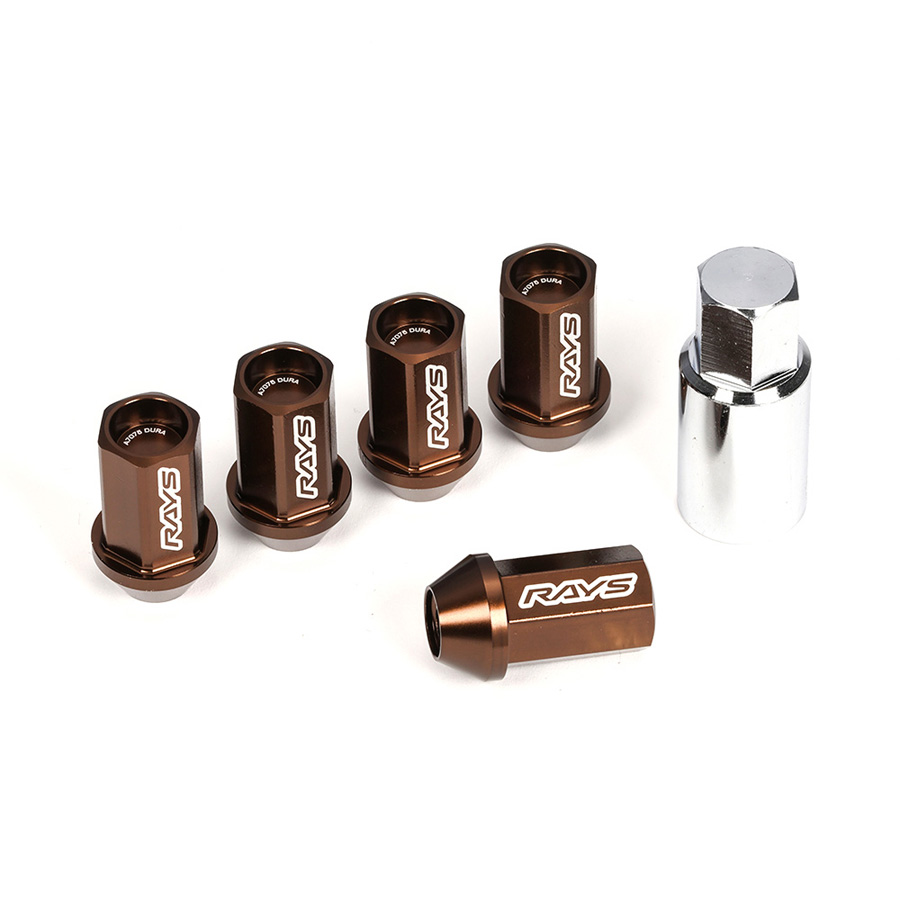 RAYS Dura-Nut L32 Straight Type 12X1.25 Lug Nut Set 16 Lug 4 Lock Set - Blue main image 1