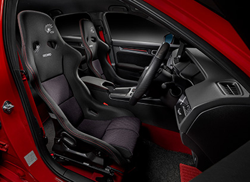 JDM Mugen Style Embroidered Car Seat Cover For Honda Civic Type R FK8 Recaro - Waterproof & Durable Black Nylon