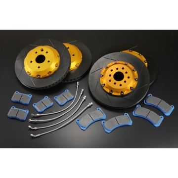 Novel Racing Brake Upgrade Kit (Front + Rear - Rotors, Pads, Hoses) - Lexus IS-F 08-14
