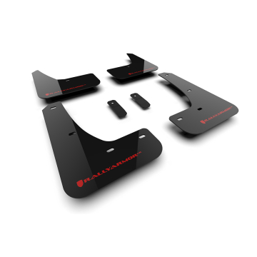 Rally Armor Urethane Mud Flaps - Tesla Model 3 Highland / Performance 2024+ (Black / Red Logo)