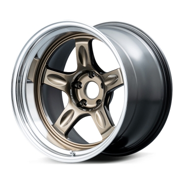 Volk Racing 21C Spec-SR Wheel (Face F1 / S Rim) - 18x8.5 / Offset +35 / 5x114.3 (Shining Bronze Metal / Rim DC)