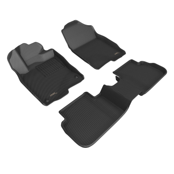 3D Mats Floor Mats (Kagu All-Weather Black / 3 Piece Set) - Acura Integra Base / A Spec DE4 (With Rear USB Port) 2023+