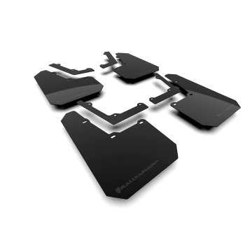 Rally Armor Urethane Mud Flaps - Tesla Cybertruck 2024+ (Black / Metallic Black Logo)