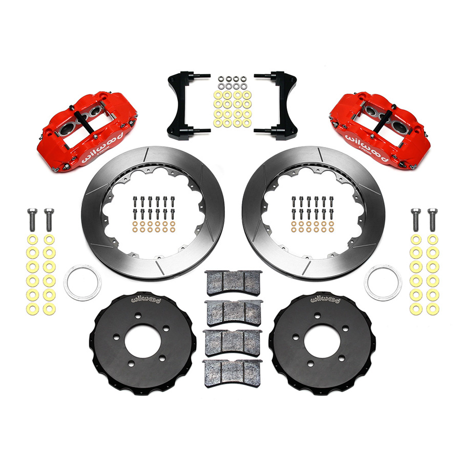 Wilwood Forged Narrow Superlite 6R Big Brake 6 Piston Front Brake Kit - Black - Honda Civic 2013-23 main image 1