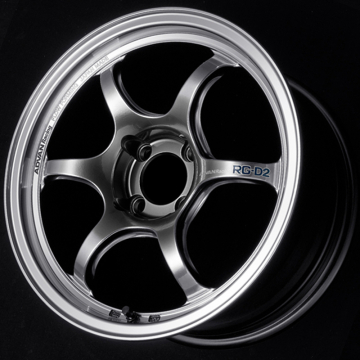 Advan RG-D2 Wheel (STD Face) - 15x5.0 / Offset +45 / 4x100 (Machining & Racing Hyper Black)