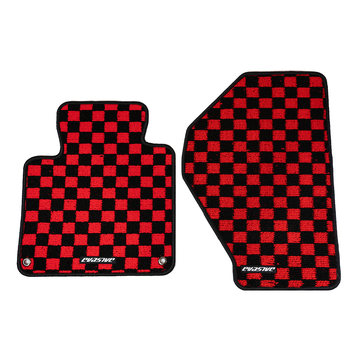 Evasive Motorsports Evasive Motorsports Checkered Floor Mats (Red