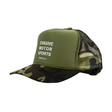 Evasive Motorsports Adjustable Trucker Hat - Camo / White