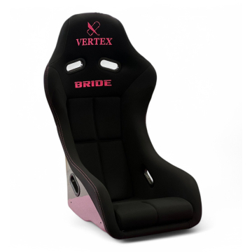 Vertex x Bride Zeta IV Classic - Black with Funky Queen Pink Logo /  FRP Silver Shell