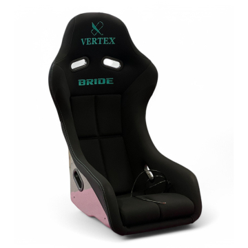 Vertex x Bride Zeta IV Classic -  Black with Vertea Blue Logo /  FRP Silver Shell
