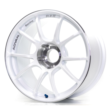 Advan RZIII Wheel (STD Face) - 18x7.5 / Offset +47 / 5x114.3 (Racing White Metallic & Diamond Cut)