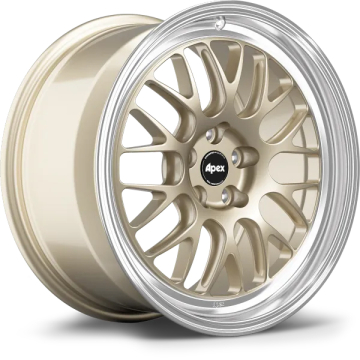 APEX Forged ML-10RT Wheel - 17x8.5 / Offset +40 / 5x120 / 72.56mm Bore (Gloss Motorsport Gold / Machined Lip)